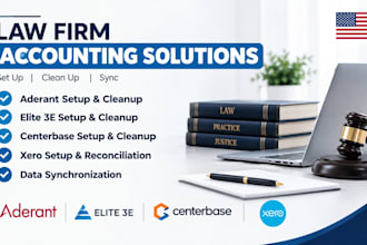 set up, clean up and sync aderant, elite 3e, centerbase and xero for law firms