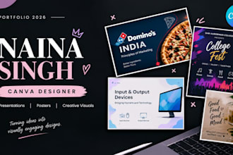 design professional canva presentations and posters