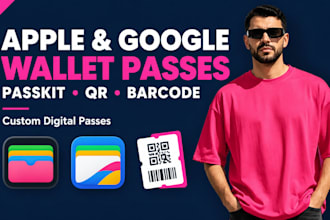 design apple wallet google wallet digital passes passkit qr barcode
