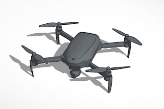 design 3d drone model, uav, drone animation, mapping and video