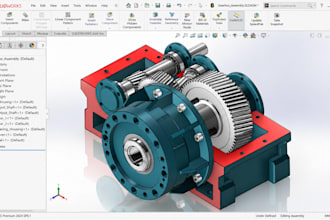 create 3d cad design, modeling design, sti to cad and assembly using solidworks
