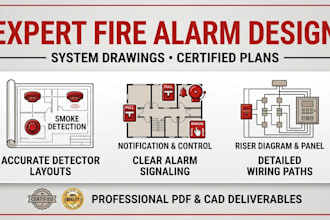 design fire alarm system drawings and fire protection plans