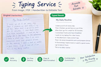 do typing and data entry