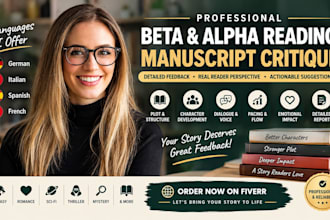 beta read alpha read critique german italian spanish french book novel manuscipt