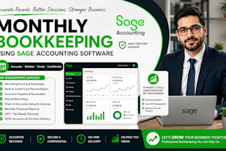 do monthly bookkeeping cleanup and catchup in sage cloud