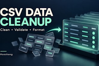 clean validate and format your CSV data