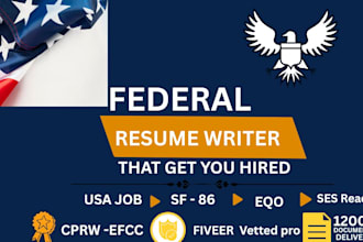 write a professional federal resume for usajobs