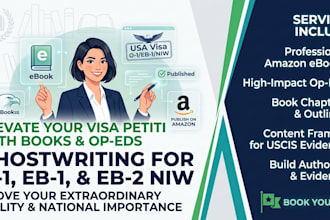 book writing ebook opeds for o1 eb1 eb2 niw visa on amazon