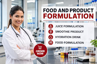 develop food, beverage and product formulations for brands
