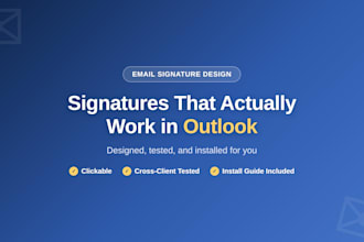 design a professional email signature that actually works in outlook