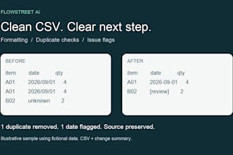 clean deduplicate and format your CSV data