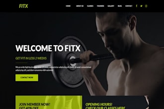 design wix fitness website personal trainer gym fitness coaching service website