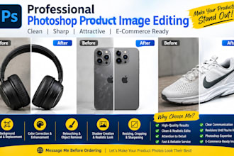 do photoshop product image editing in 1hr