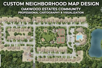 design custom city, street, neighborhood and area maps