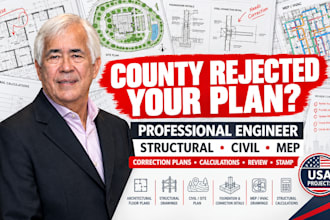 professional engineer stamp, structural, civil, site, mep plans and calculations