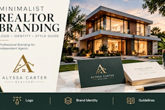 design minimalist realtor logo and brand identity for independent agents