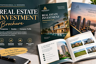 design a real estate investment brochure prospectus booklet and company profile