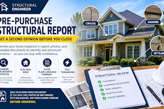 provide pre purchase structural report for home buyers