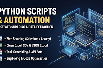 develop python scripts for web scraping and automation