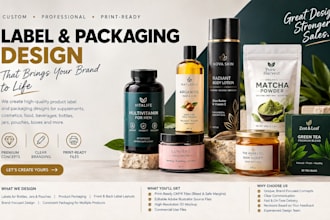 create product label design, label packaging design, product label packaging