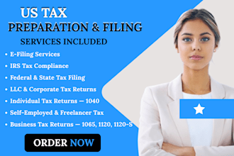 prepare and e file US tax returns 1040, 1120, 1065