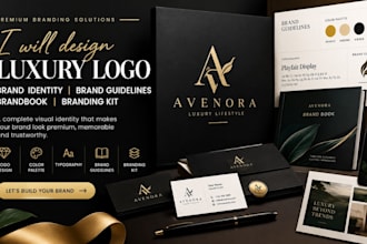 design luxury logo brand identity brand guidelines brandbook branding kit