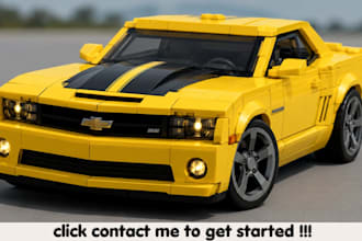 do custom lego moc design, lego house, technic car with instruction in bricklink