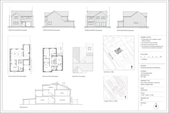 create UK architectural drawings for permitted development and ldc