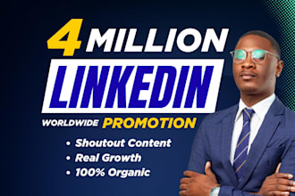 shoutout content with 4 million linkedin audience, promote, marketing, influence