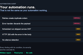 audit your n8n, make or zapier automation and find where it fails silently
