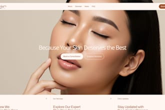 design wix aesthetic clinic website medspa cosmetic treatement service website