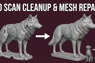 do 3d scan cleanup stl file repair retopology and mesh fixing for 3d printing