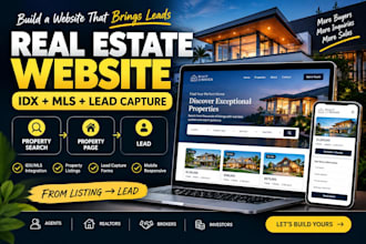 build a real estate agent website with idx mls integration