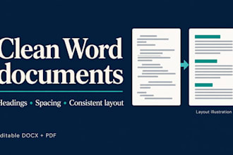format your word document with clean headings and layout