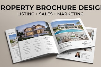 design real estate property brochure property information sheet sales brochure