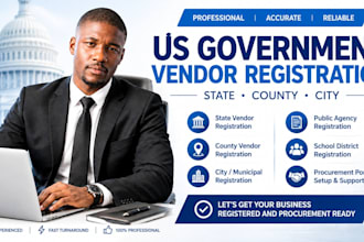 register your company as a vendor on US portals