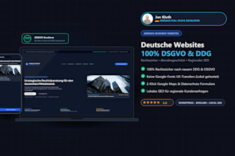 build a modern german business website with dsgvo and seo compliance