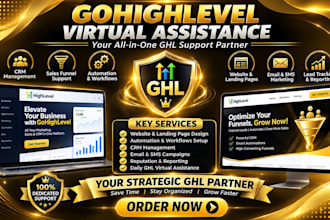 be your gohighlevel VA for CRM, ghl automation and workflow supports