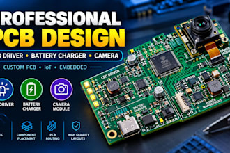design professional led driver, battery charger and camera module pcb
