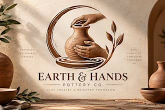 design a professional  ceramic, pottery, or handmade clay pottery logo