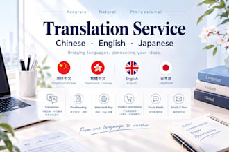 translate chinese to english or english to chinese professionally