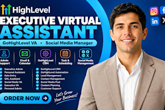 personal admin executive virtual assistant gohighlevel va social media manager