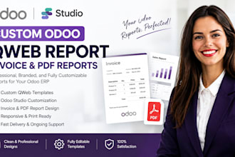 design custom odoo qweb report odoo studio invoice and pdf reports