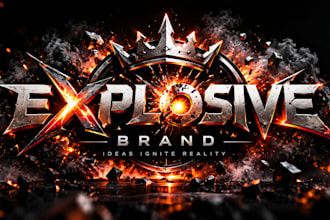 design a professional blast, explosion, or impact explosive logo