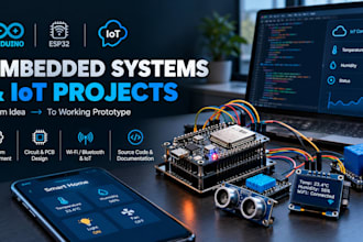 develop and program esp32, arduino and iot based projects