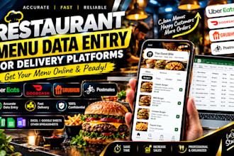 do restaurant menu data entry for delivery platforms