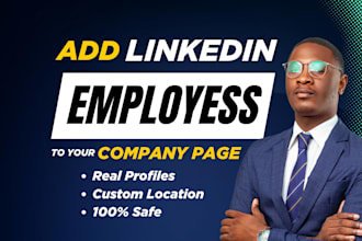 setup your linkedin business page and add employees, marketing, promotion, grow