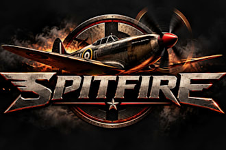 design a professional  fighter plane, aviation, or military spitfire logo