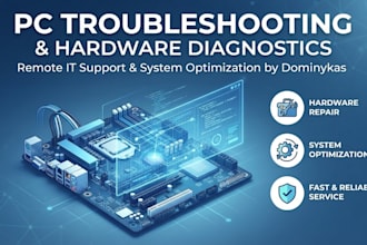 do PC troubleshooting hardware diagnostics and tech support