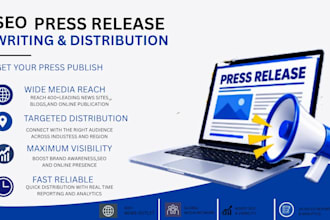 write an SEO press article and distribute your UK press release with submission
